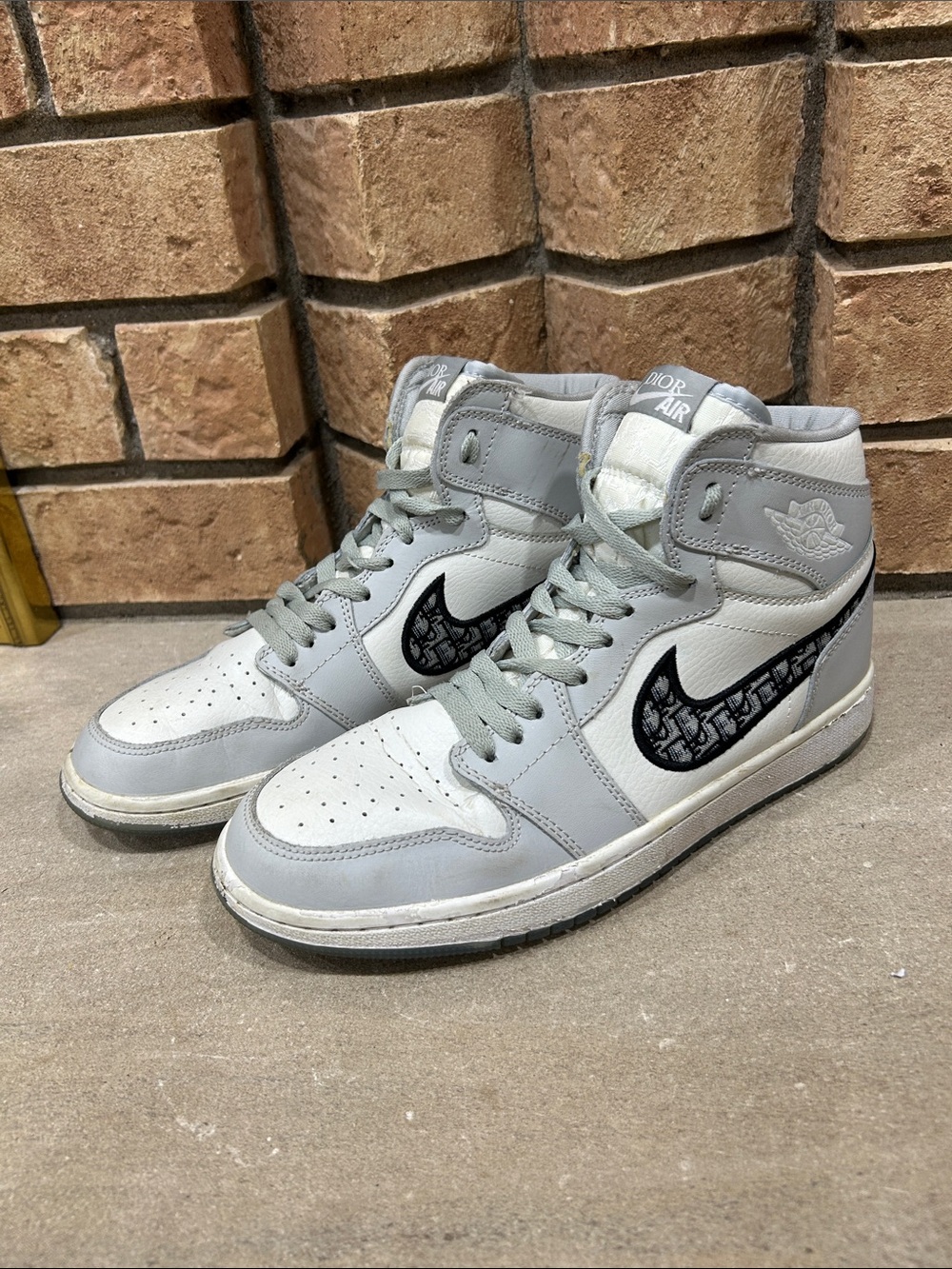 Nike Air Jordan 1 x Dior “ Air Dior “ 555088-029 High Gray 2020 Men's Size 9.5